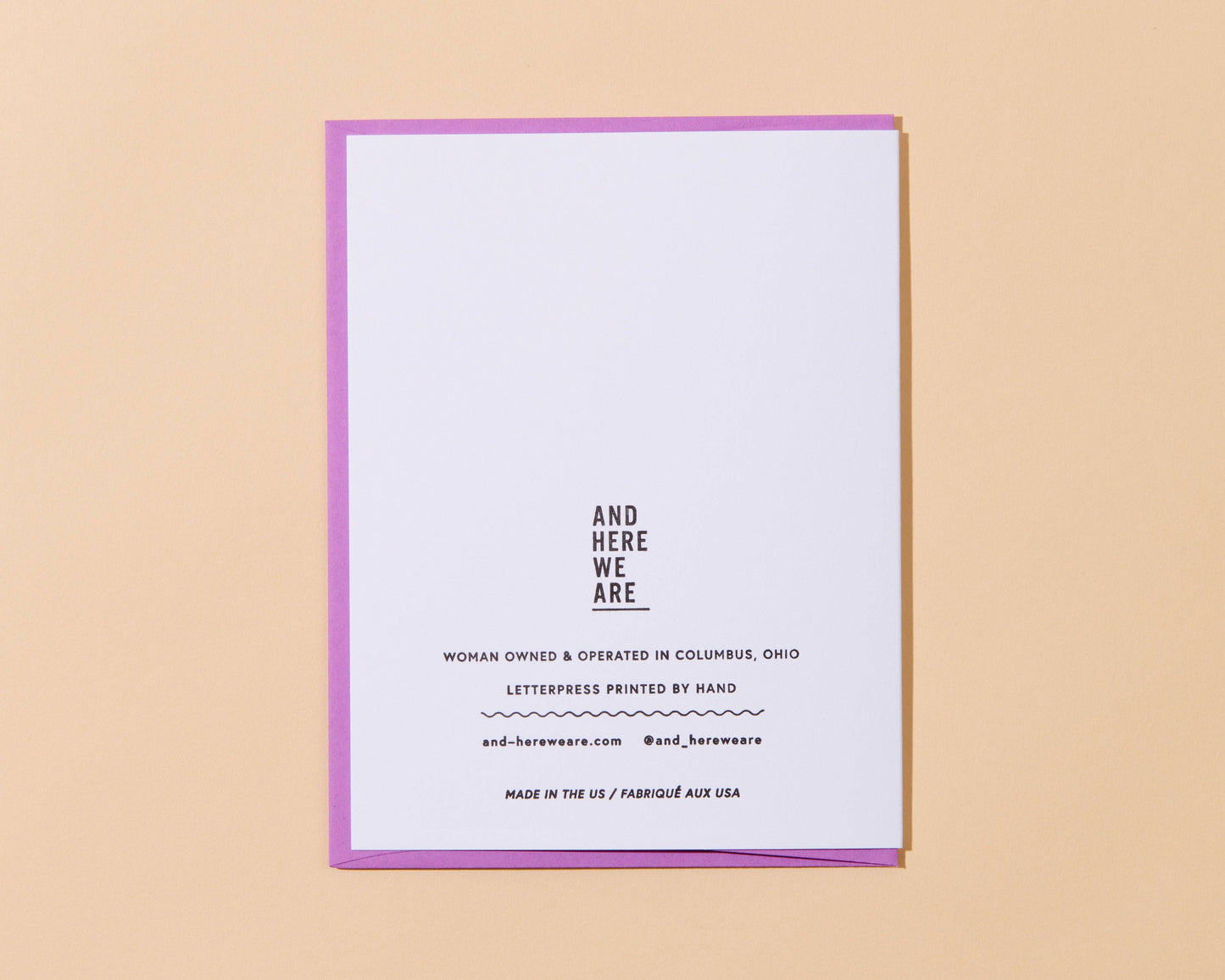 No Words Sympathy Letterpress Greeting Card