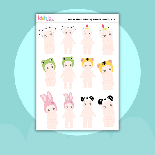 The Trinket Angels| Journal | Junk Journal| Sticker Sheet