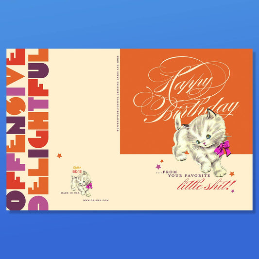 LITTE SHIT! happy birthday greeting card