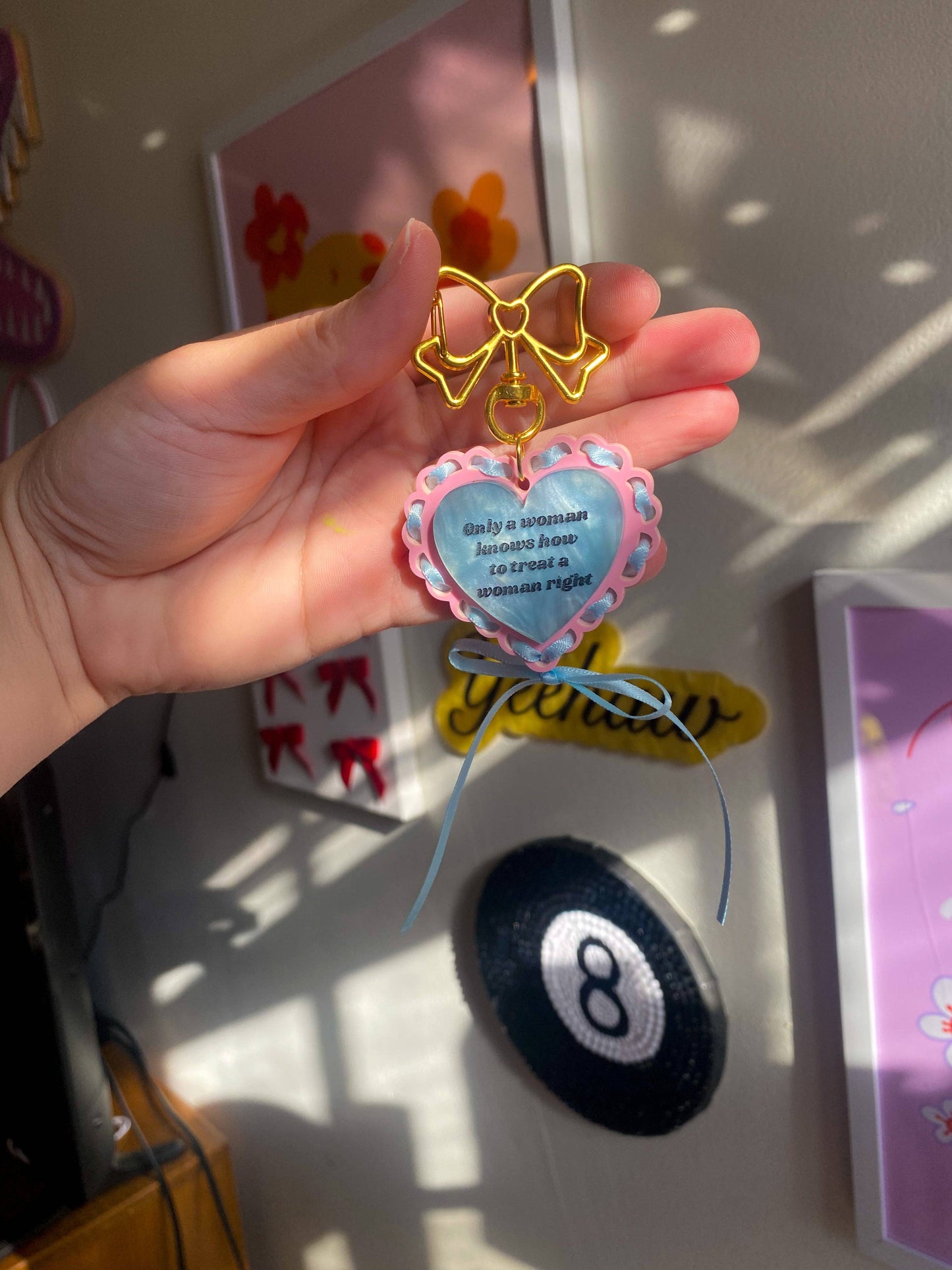 She gets the job done, bag charm