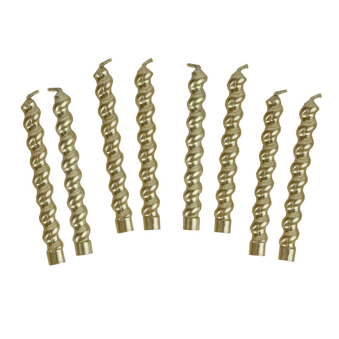 Gold Twirl Birthday Candles - 8 Pack | Birthday Party |