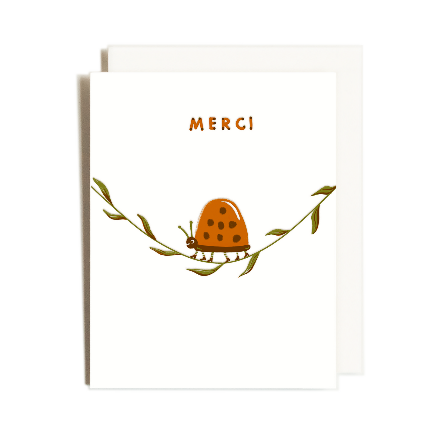 Merci Ladybug | Thanks | Letterpress Card