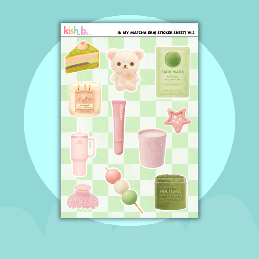In My Matcha Era | Journal| Sticker Sheet