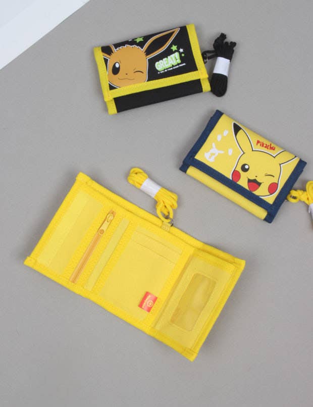 Pokemon Pikachu Velcro Neck Wallet Tri-Fold ID Wallet