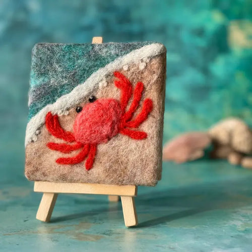 Under the Sea Crab Needle Felting Craft Kit - Front & Company: Gift Store