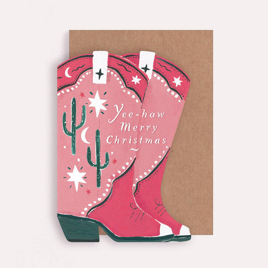 Cowboy Boots Christmas Card | Christmas Greeting Cards