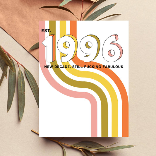30th Birthday Card for 2026 EST 1996
