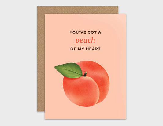 You've Got a Peach of My Heart Pun Love Card