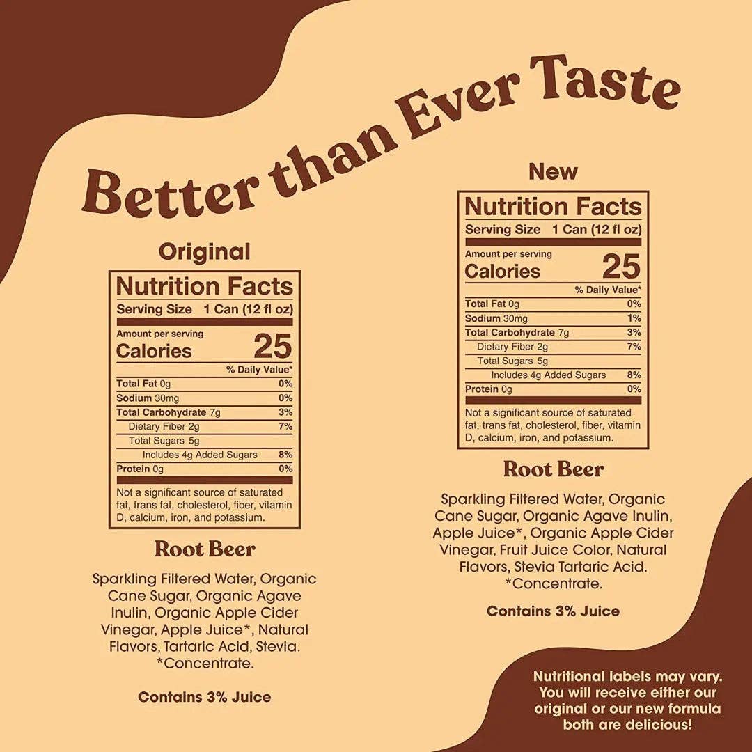 POPPI Sparkling Prebiotic Root Beer Soda