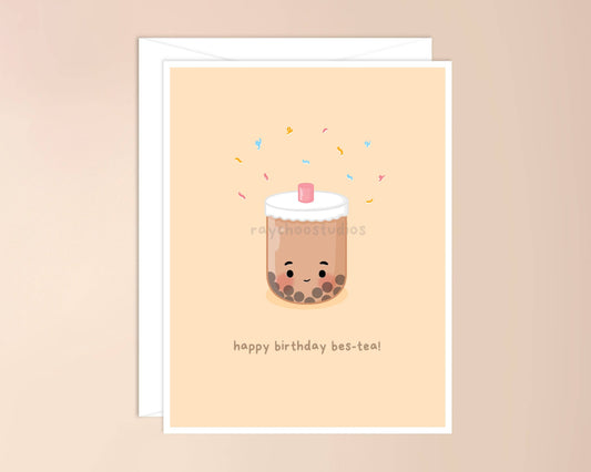 Happy Birthday Bes-tea Birthday Card