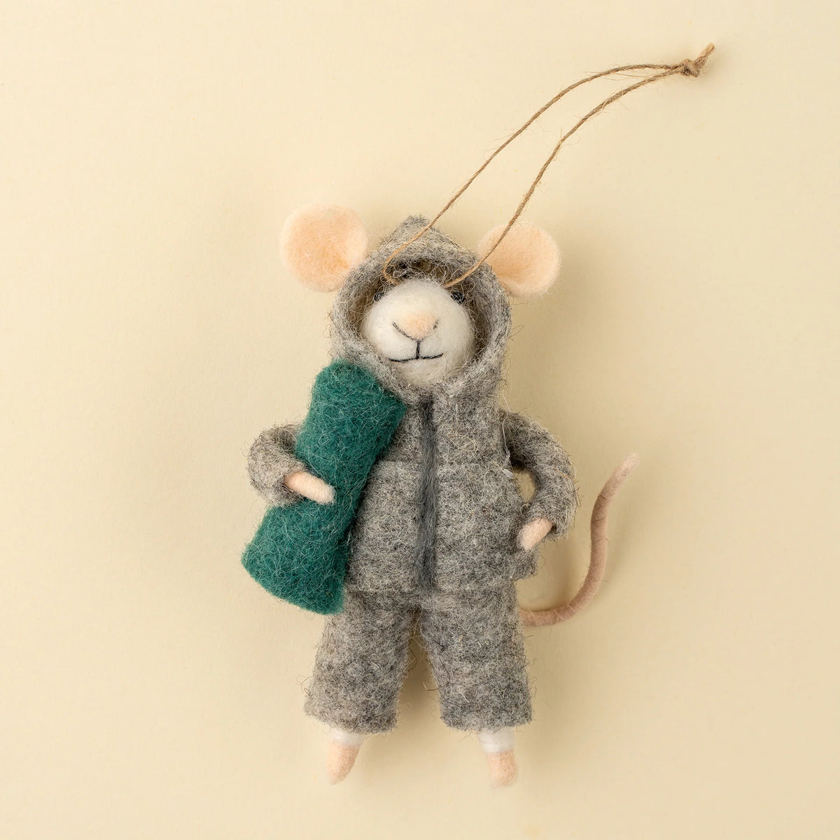Felt Mice Ornament: Athleisure Alex Mouse Holiday Ornament