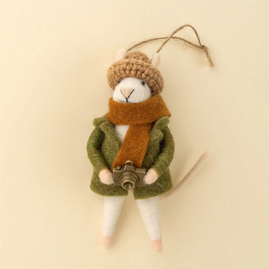 Felt Mice Ornament: Photographer Philip Mouse Holiday Ornament