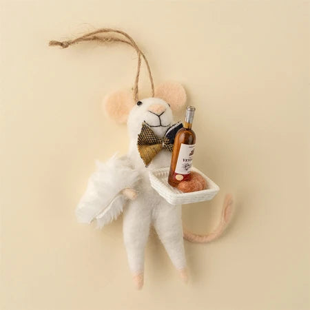 Felt Mice Ornament: Holiday Host Henry Mouse Holiday Ornament