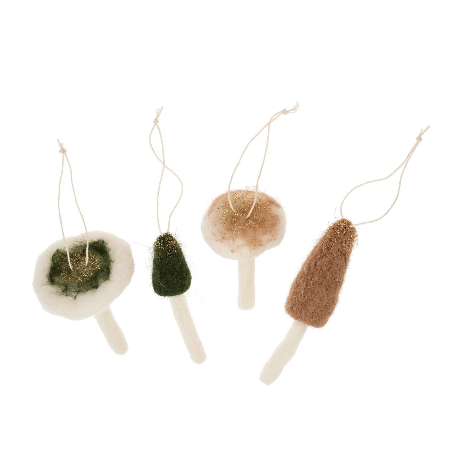 Felt Mushroom Ornament, 4 Assorted L