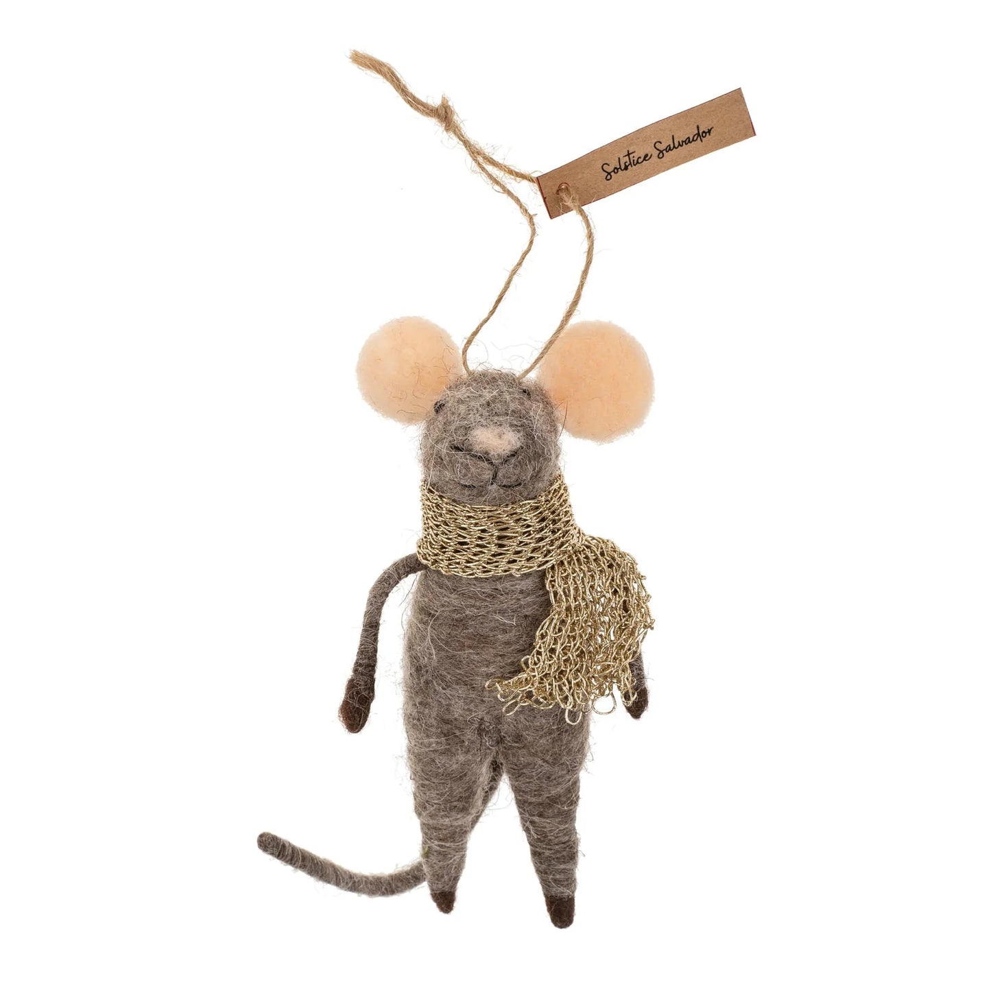 Felt Mouse Ornament: Solstice Salvador Mouse Holiday Ornament