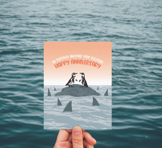 Survived Another Year Funny Anniversary Card