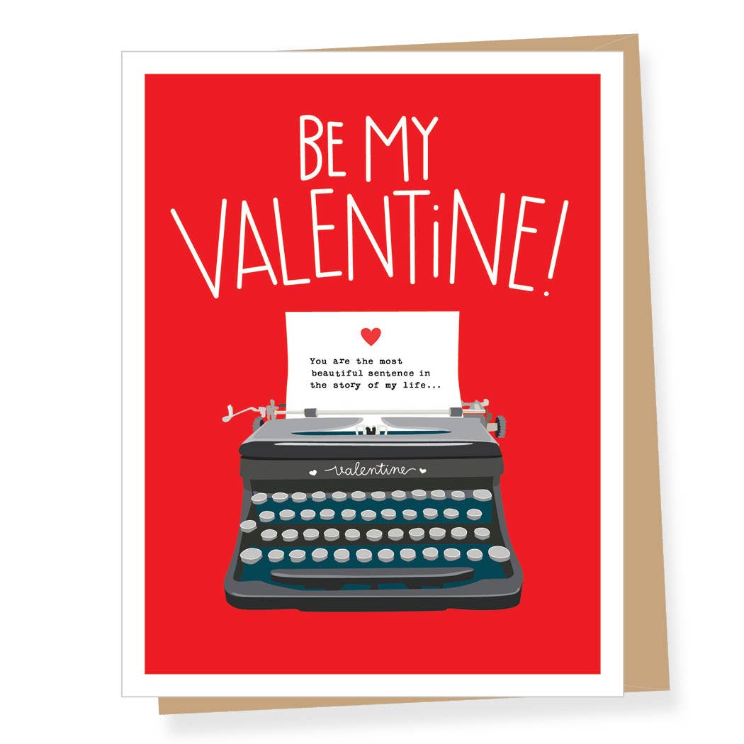 Typewriter Beautiful Sentence Valentine's Day Card
