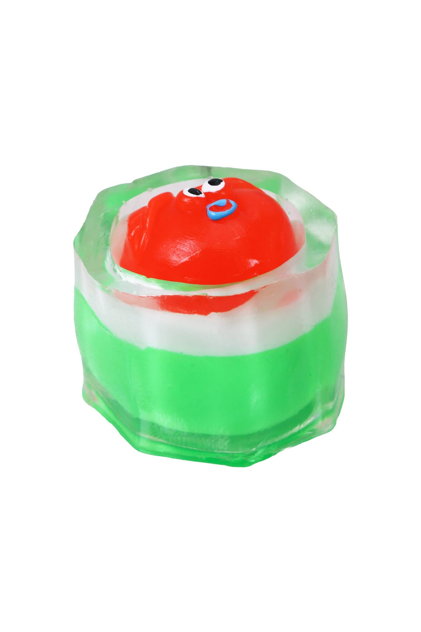 Cute Fruit Dessert Cup 3D Sticky Mochi Squishy Bag