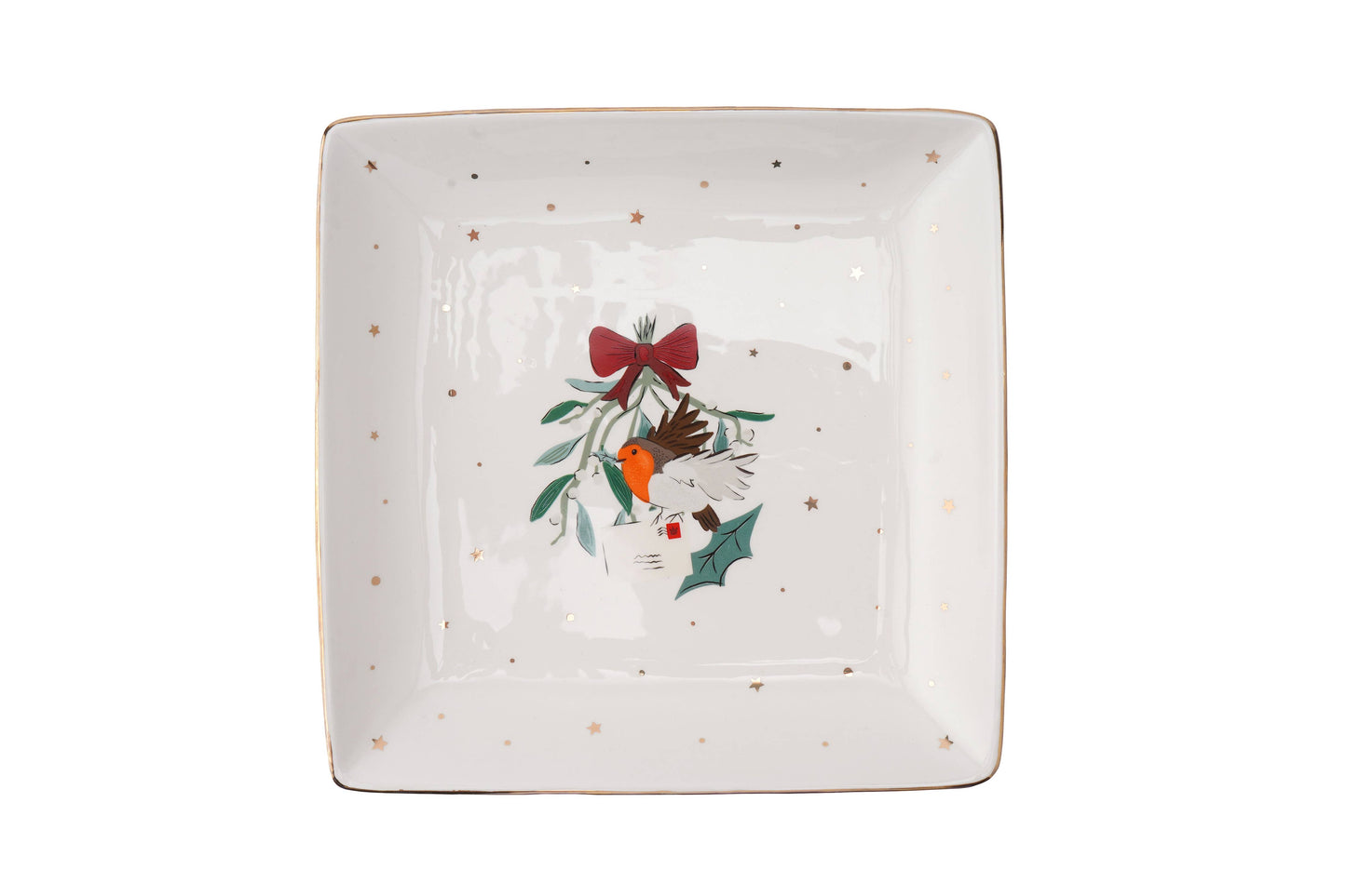 Winter Robin 6 Asst Ceramic Hangers and Display