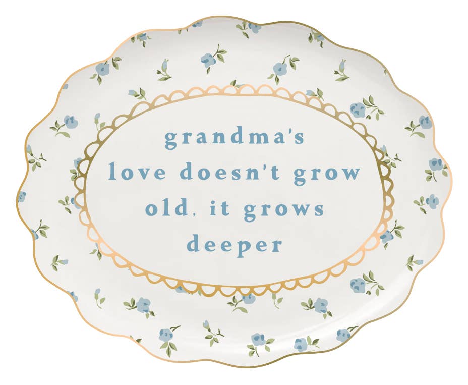 Ceramic Heart Trinket Tray | Grandma's Love Scallop