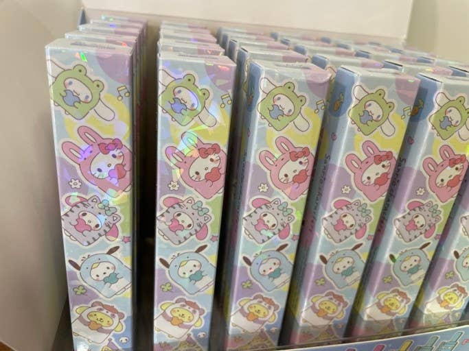 Sanrio Gold Clip & Soft Grip Blind Ball point pen Box