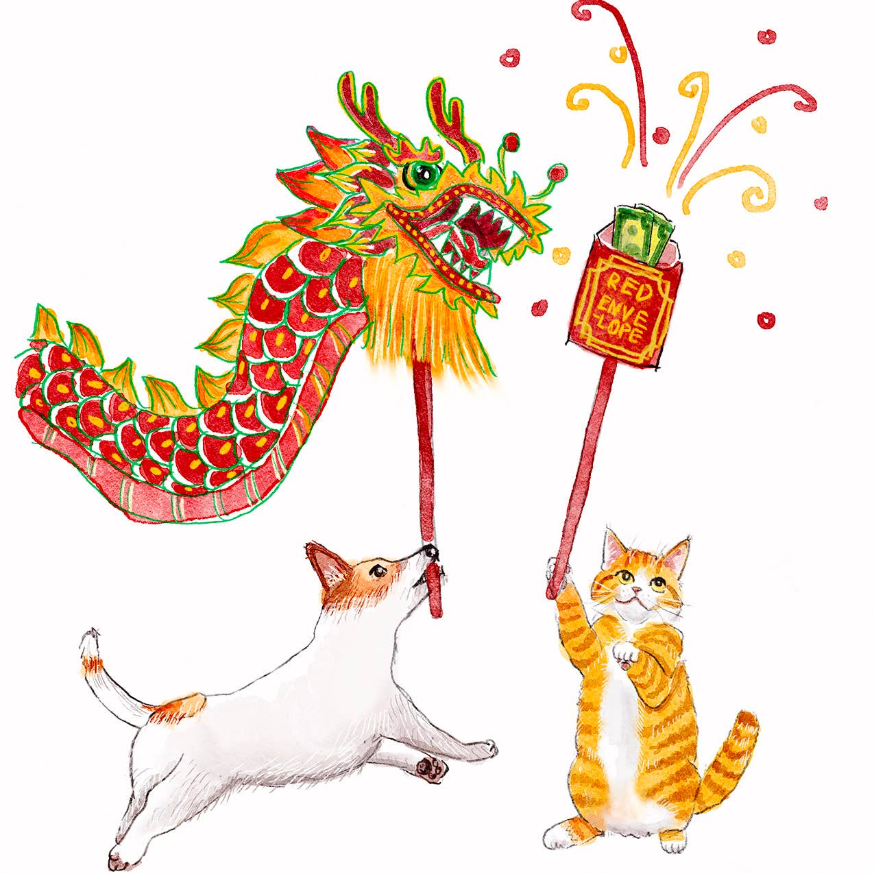 SALE - Year Of The Dragon - 2024 Lunar New Year Card