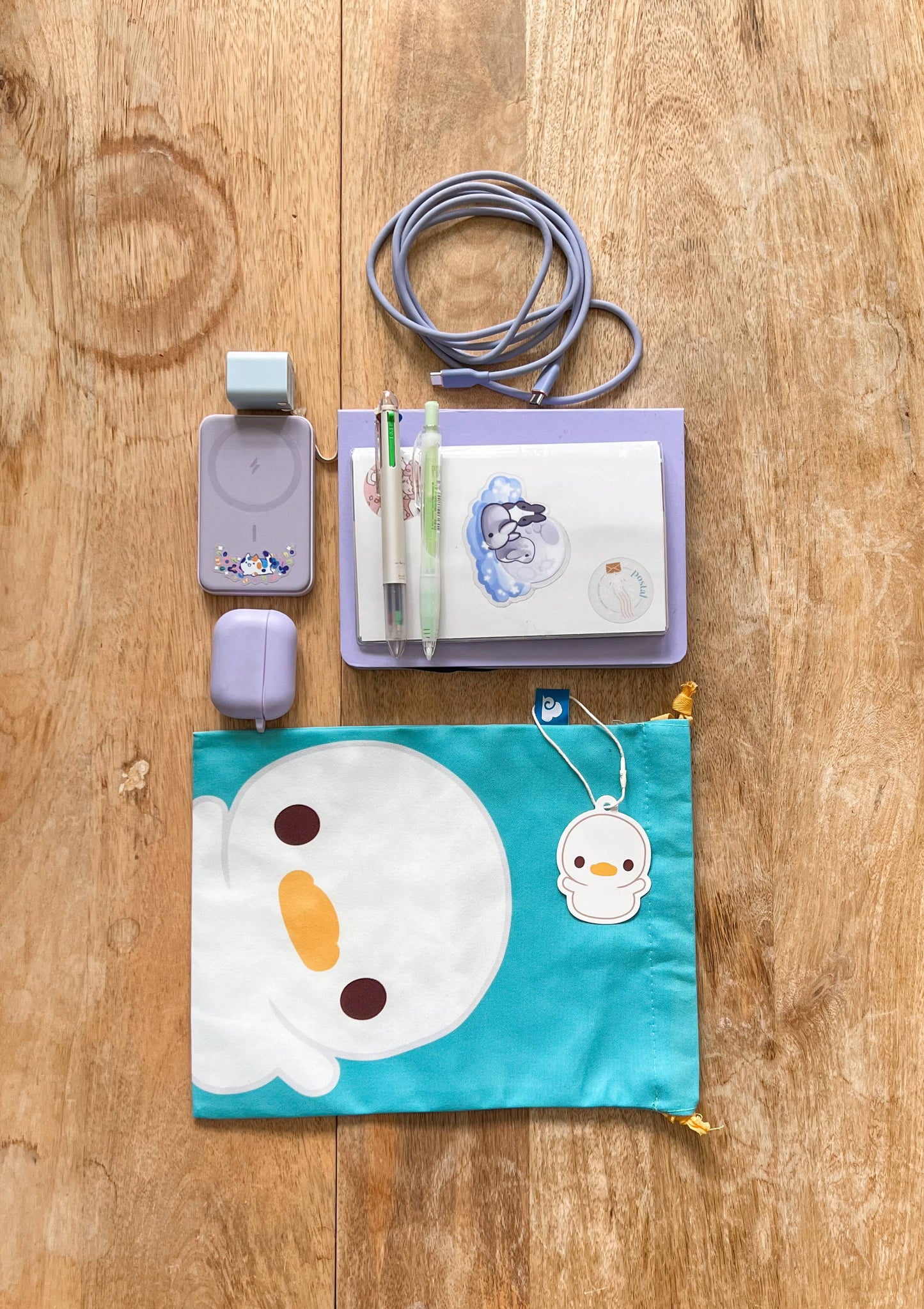 Drawstring Pouch Bag - A Lost Duckling