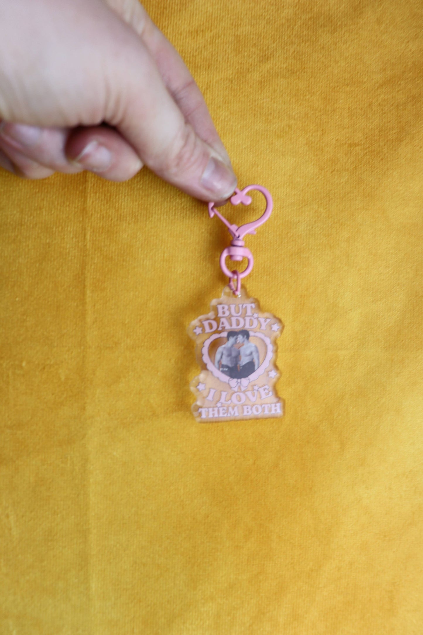 But Daddy I Love Them Both Heated Rivalry Bag Charm Key Chain