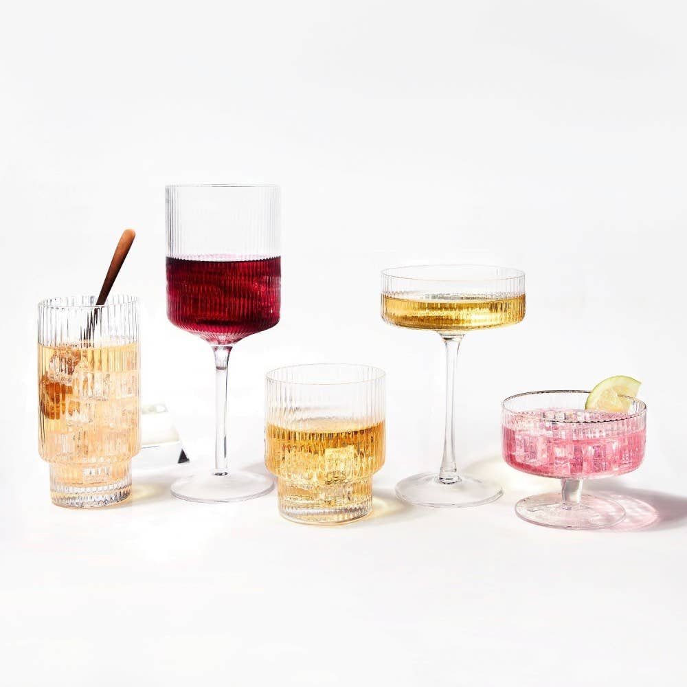 Ribbed Highball Glass 420ml