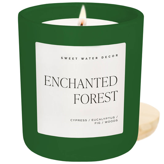Enchanted Forest 15 oz Soy Candle, Matte Jar