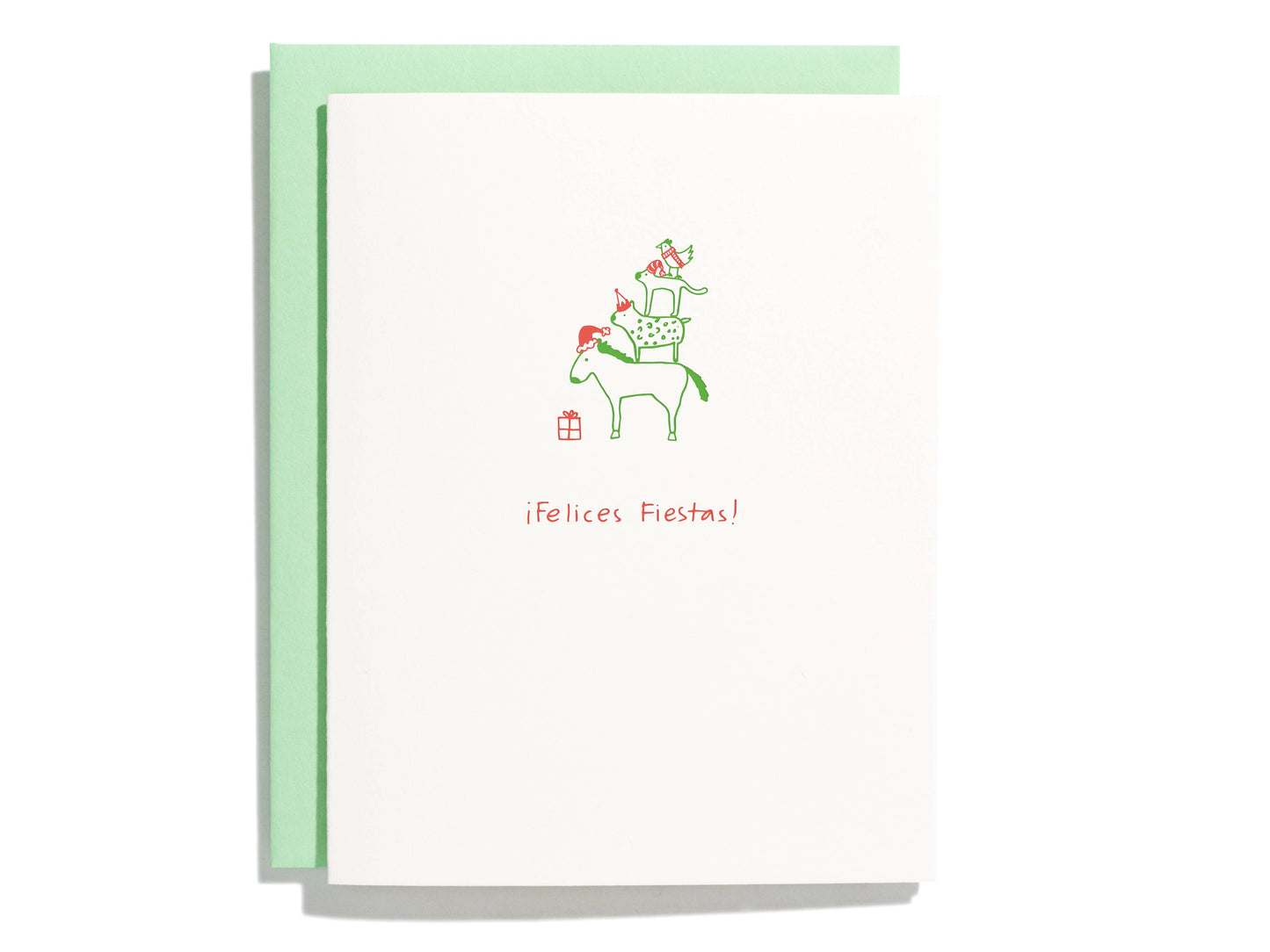 Felices Fiestas - Letterpress Greeting Card