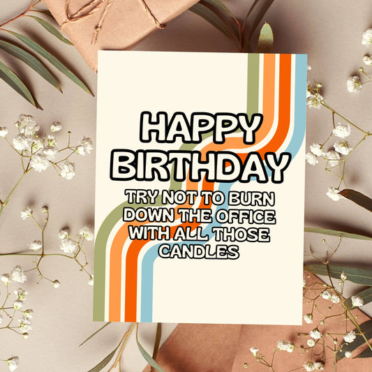 Funny Birthday Card for Coworker, Friend, Boss Gift