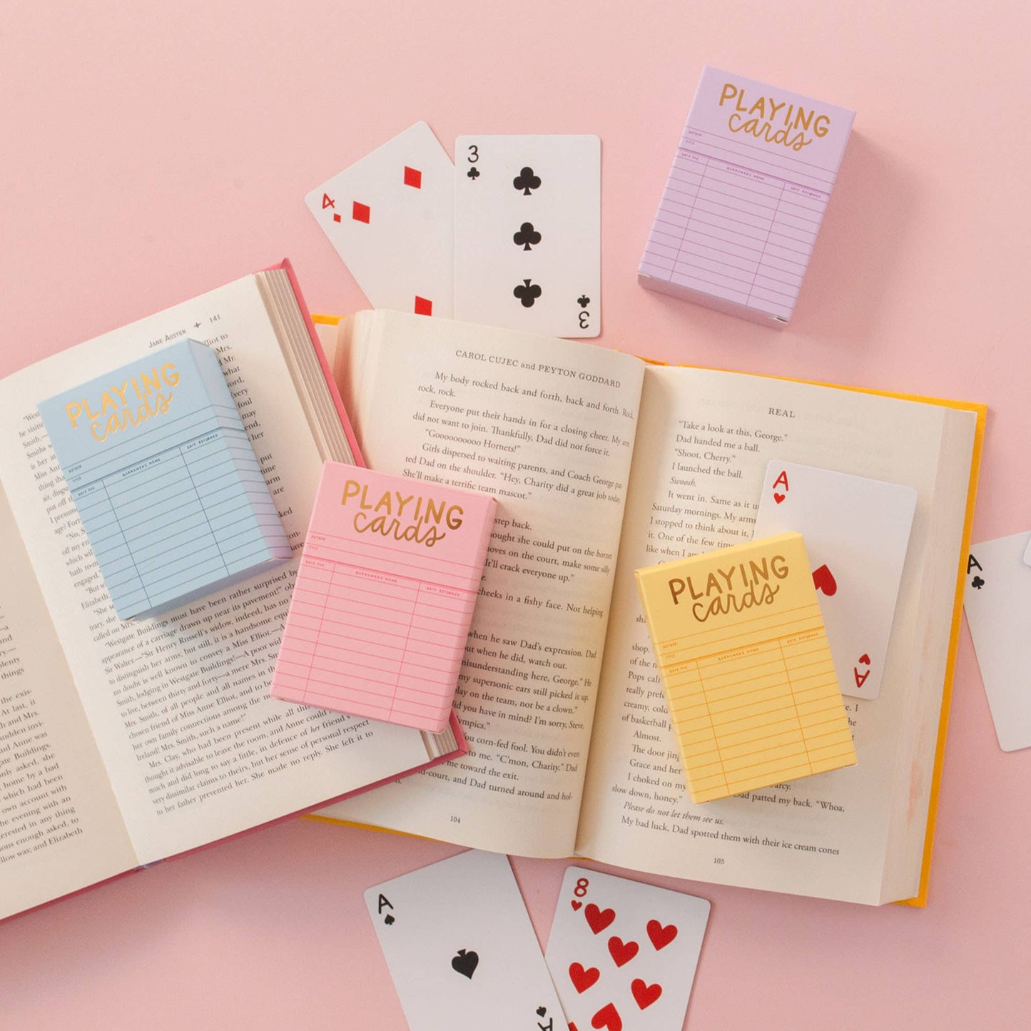 Lilac Library Card Deck Of Playing Cards