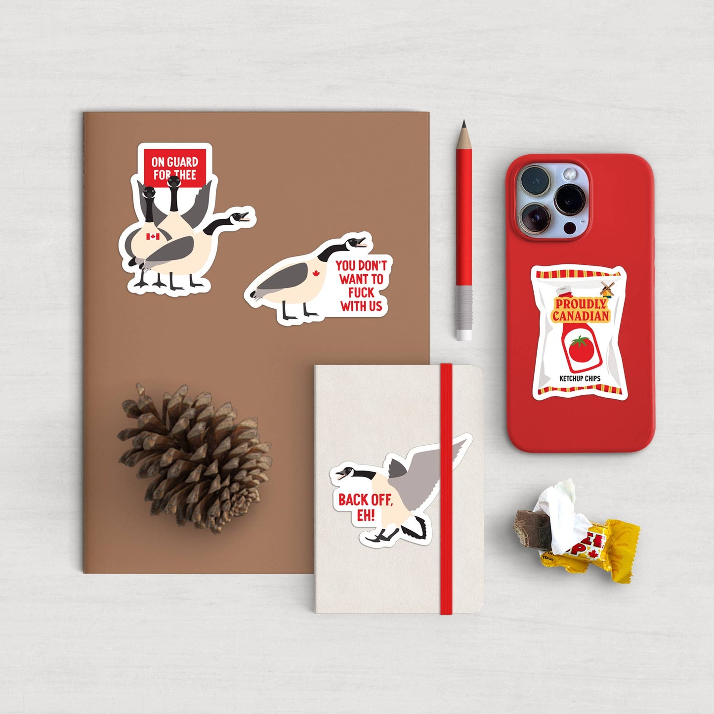 On guard for thee Canadian geese vinyl sticker