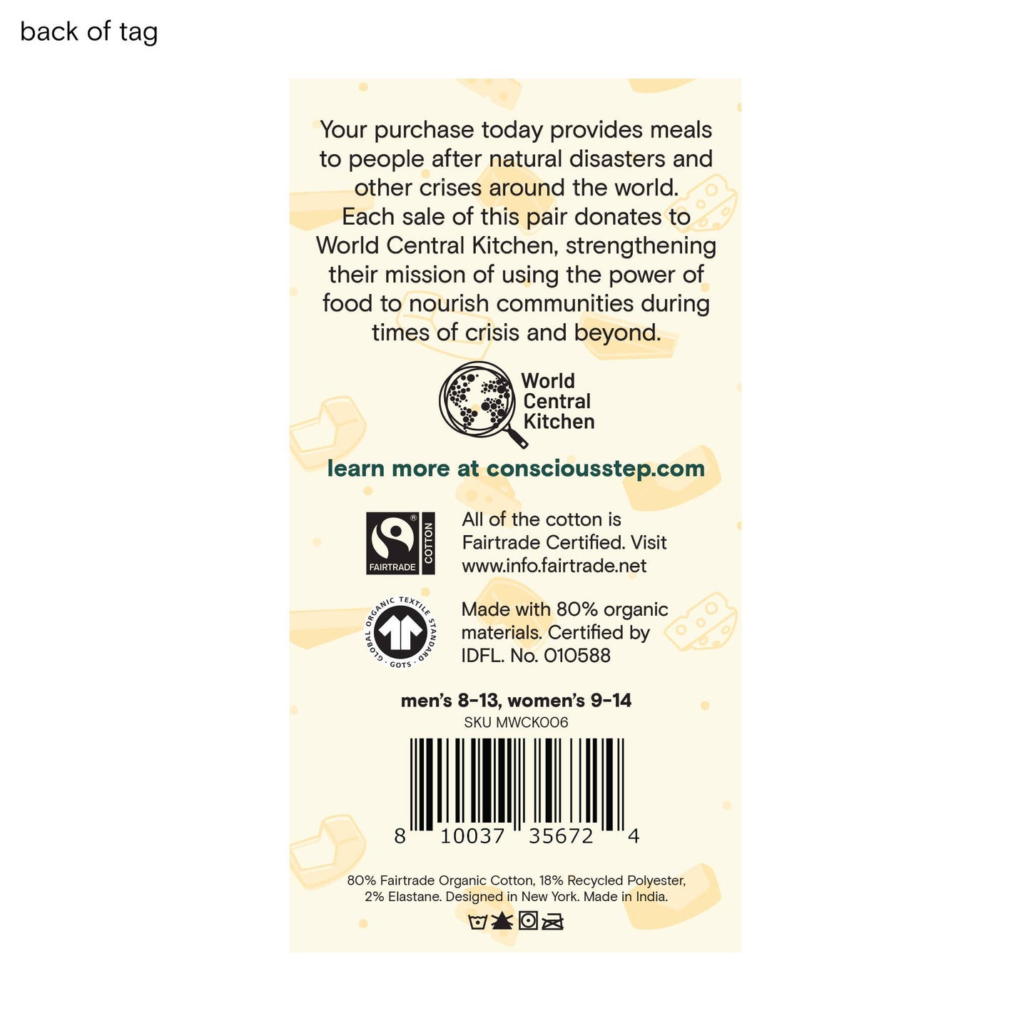 Socks that Provide Meals (Gray Cheese)