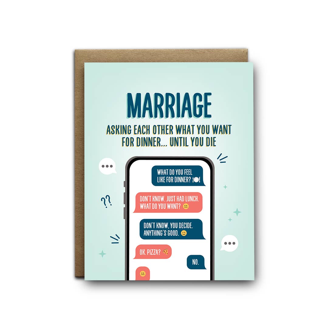 Marriage dinner love greeting card