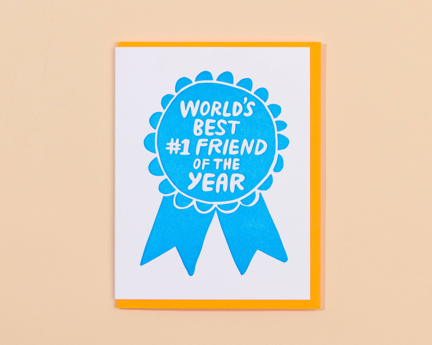 Friend Ribbon Thank You/Birthday Letterpress Greeting Card