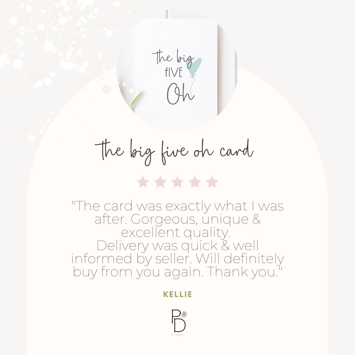 The Big Five Oh Card
