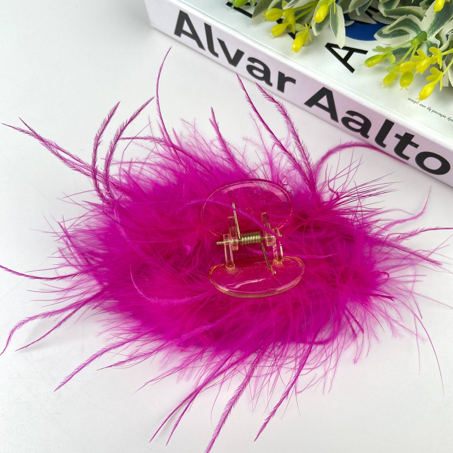 Elegant Ostrich Hair Clip