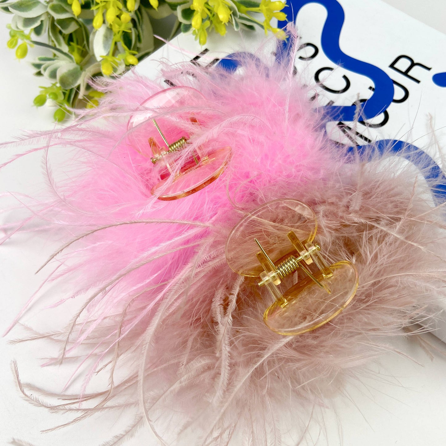 Elegant Ostrich Hair Clip
