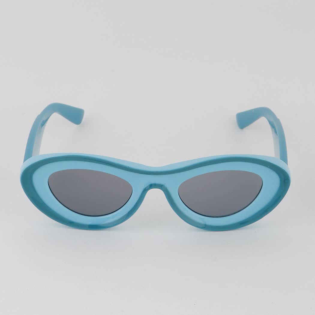 Two Toned Retro Round Sunglasses