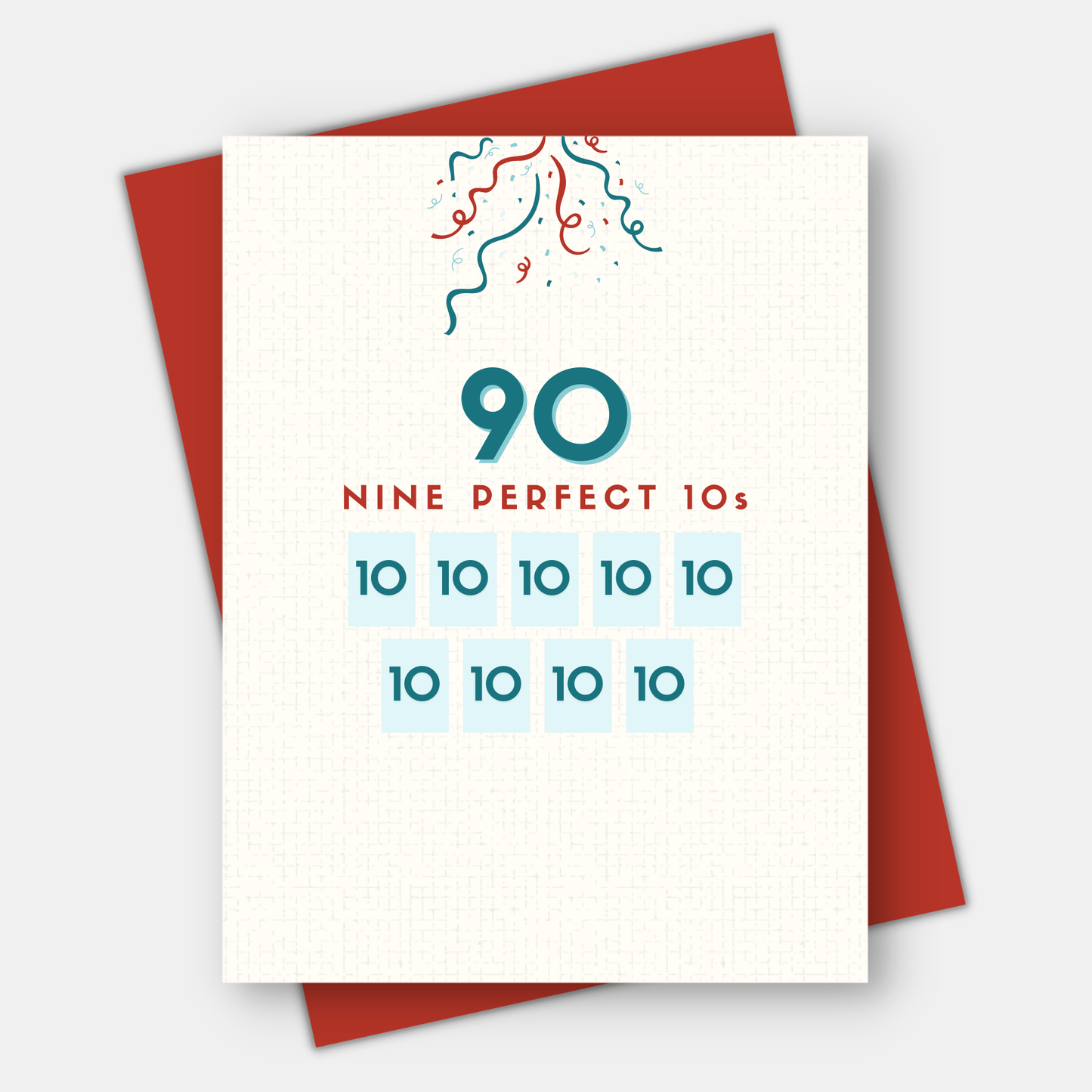 Perfect 10s for 50th, 60th, 70th, 80th, 90th, 100th birthday
