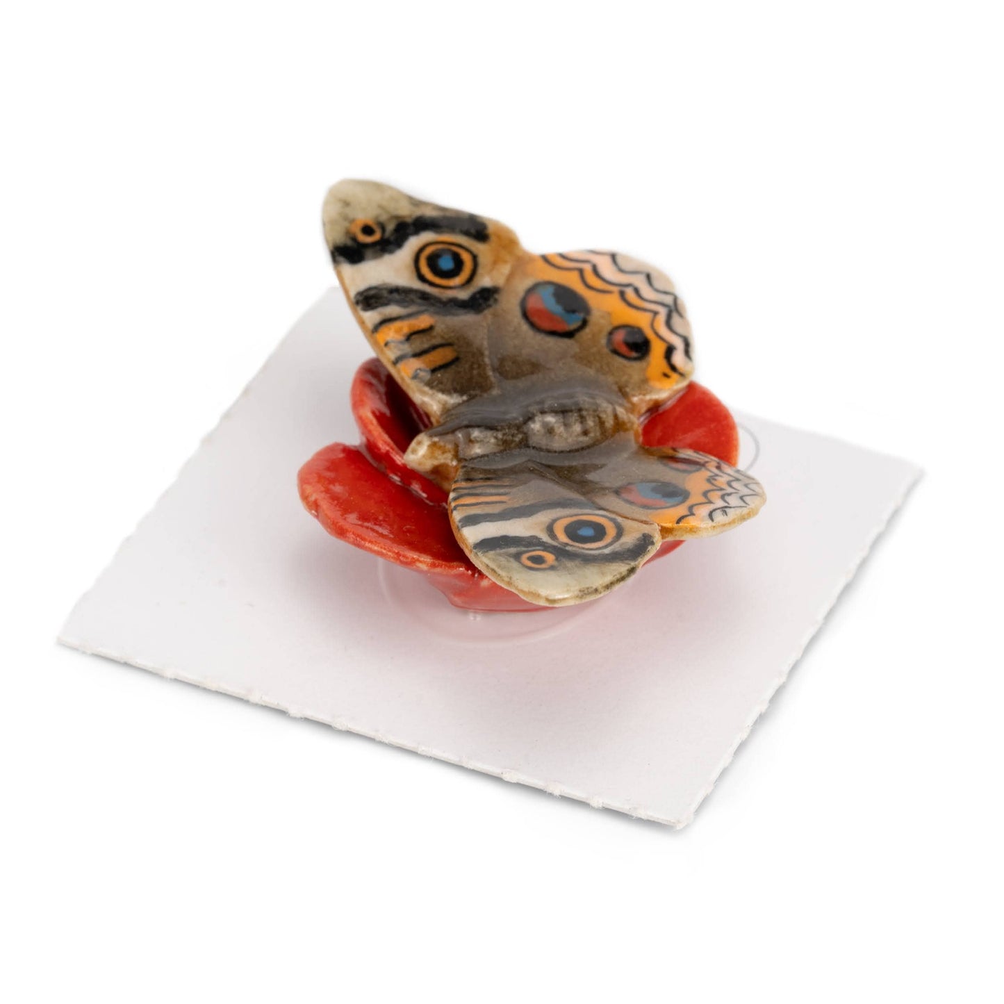 Junonia Buckeye Butterfly Porcelain Miniature