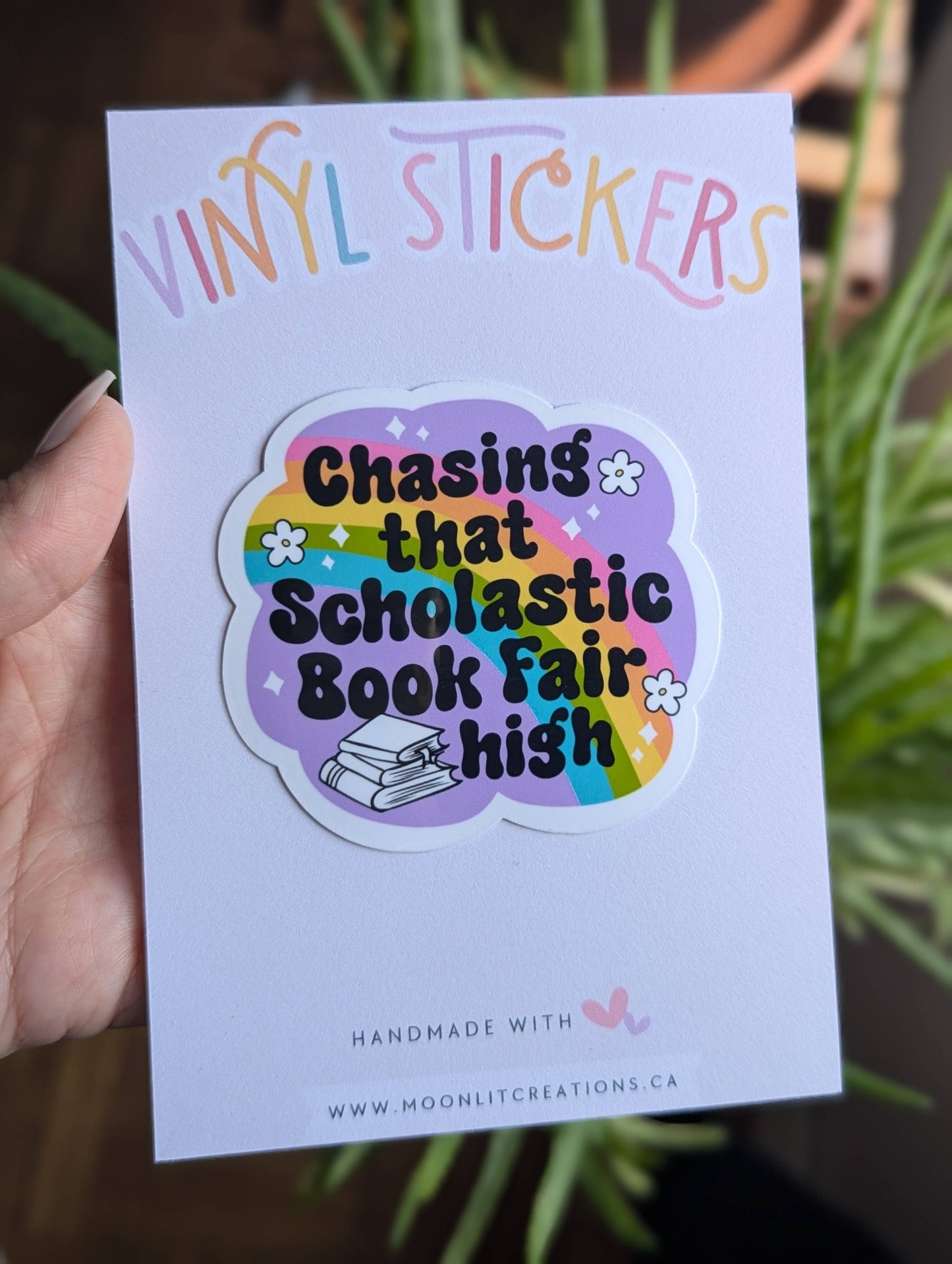 Chasing that scholastic book fair high, nostalgia sticker