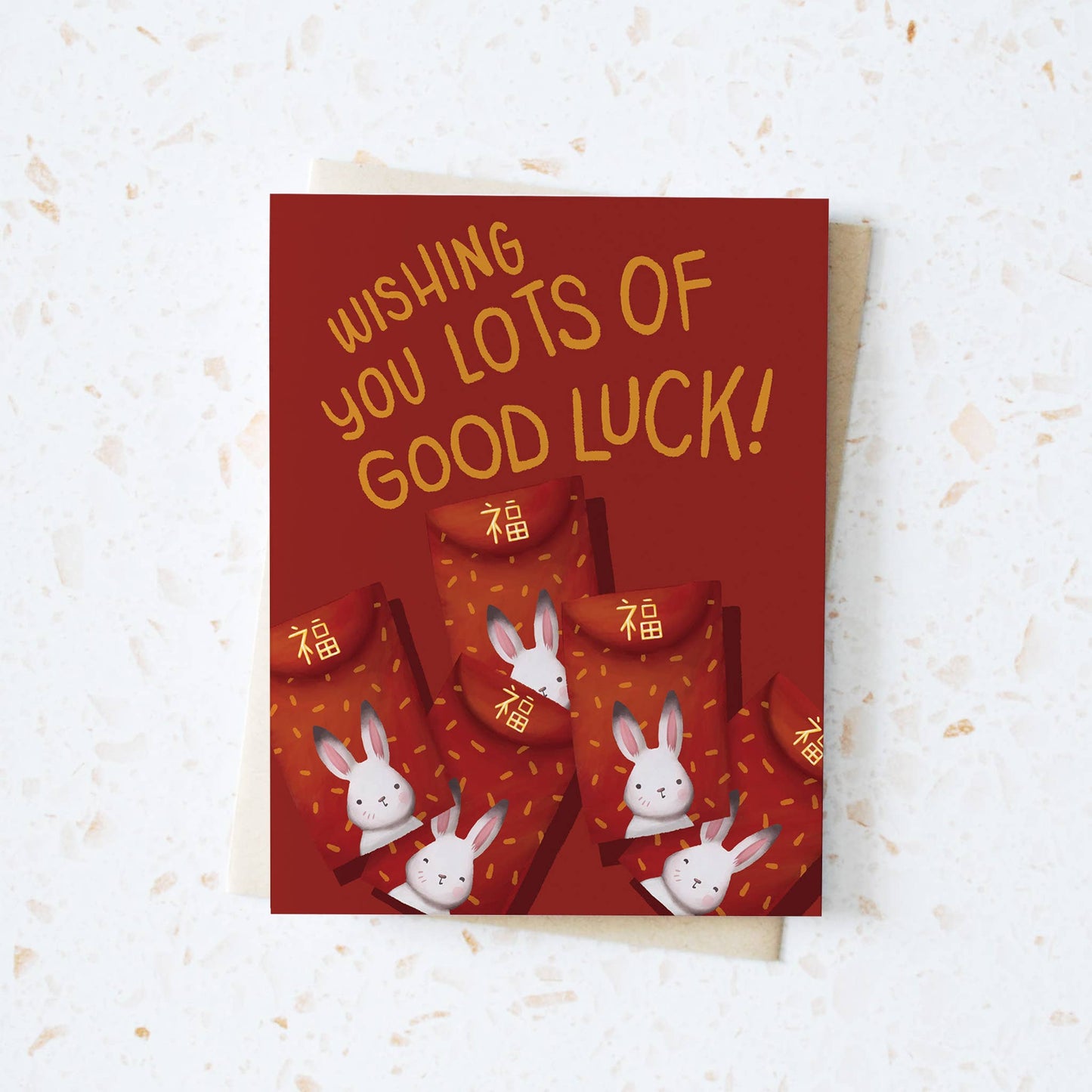 Red Envelope Good Luck Asian Card