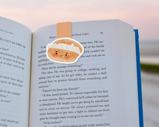 Cream Bun Magnetic Bookmark