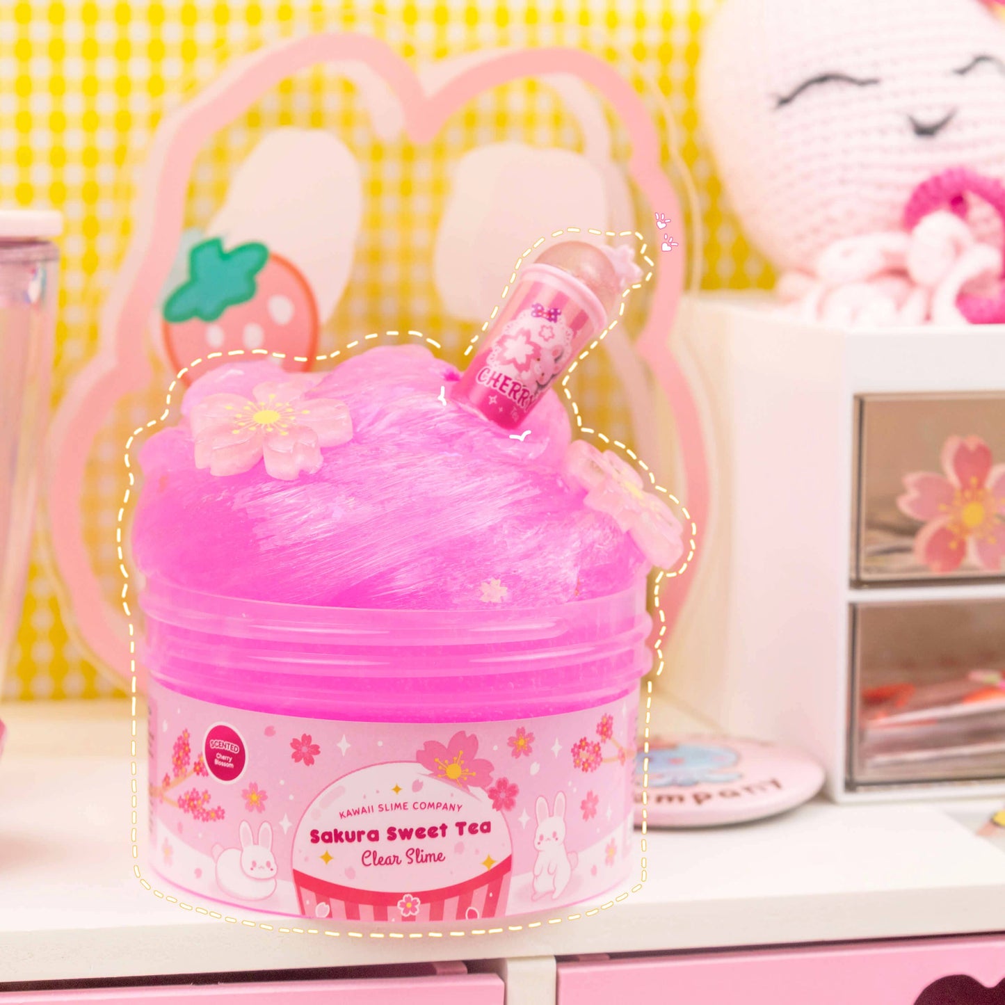 Sakura Sweet Tea Clear Slime