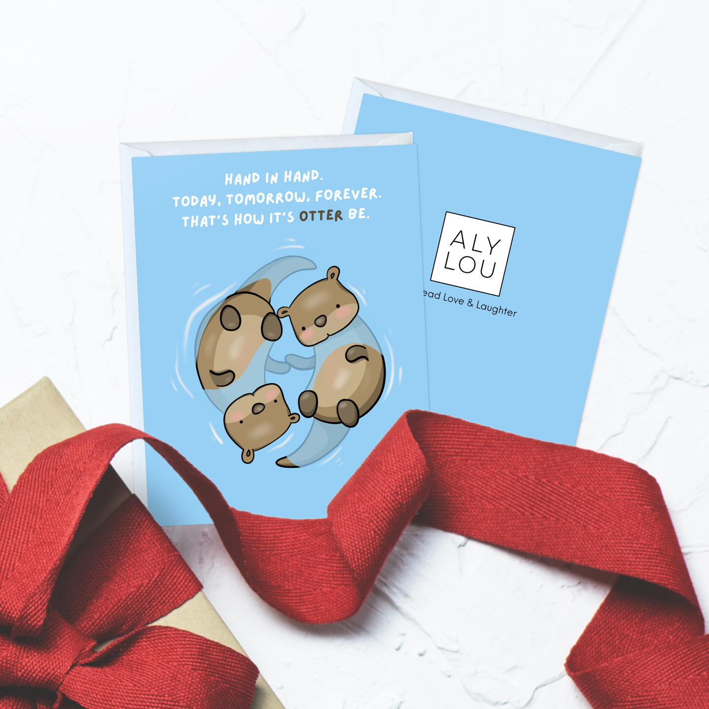 Cute Wedding Couple Engagement Card (That's how it Otter Be)