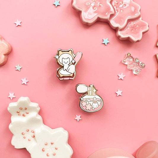 Enamel Pin - Cozy Spring Makeup Pin Set