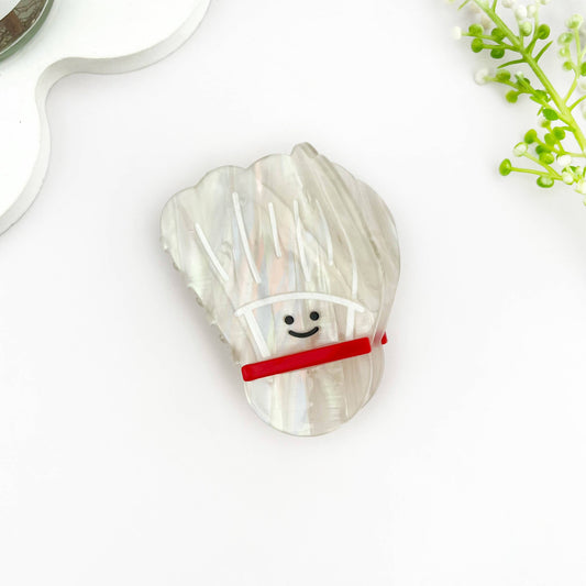 Cartoon White Badminton AcetateHair Claw